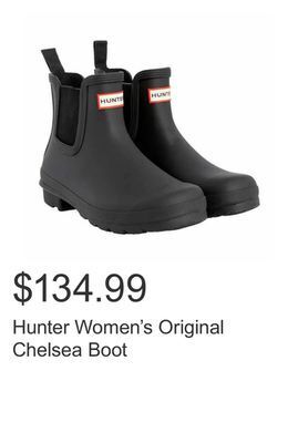 Costco Hunter women's original chelsea boot offer