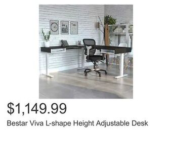 Costco Bestar viva l-shape height adjustable desk offer