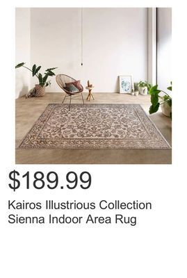 Costco Kairos illustrious collection sienna indoor area rug offer