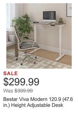 Costco Bestar viva modern 120.9 (47.6 in.) height adjustable desk offer