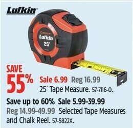 Canadian Tire 25' Tape Measure offer