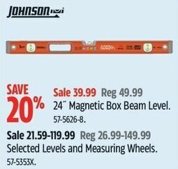 Canadian Tire 24" Magnetic Box Beam Level offer