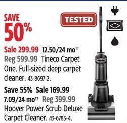 Canadian Tire Tineco Carpet One. Full-sized deep carpet cleaner. 43-8697-2. offer