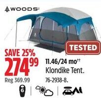 Canadian Tire WOODS Klondike Tent. 76-2938-8 offer
