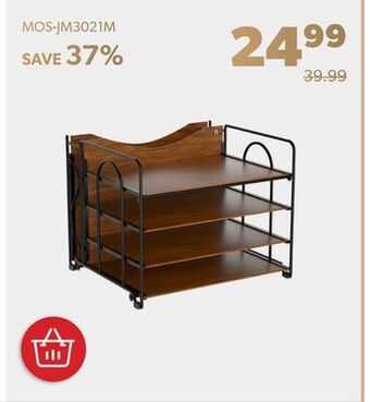 Shopper+ Desk file organizer paper hanging tray organizer for letter size files - moustache offer