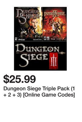 Newegg Dungeon siege triple pack (1 + 2 + 3) [online game codes] offer