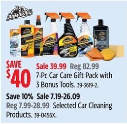 Canadian Tire 7 - Pc Car Care Gift Pack with 3 Bonus Tools. offer
