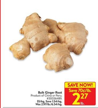 Walmart Bulk ginger root offer