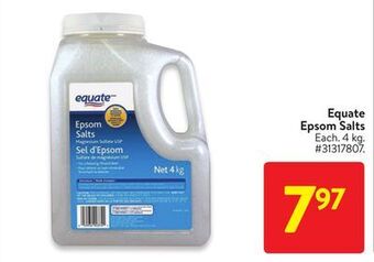 Walmart Equate epsom salts offer