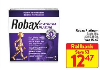 Walmart Robax platinum offer