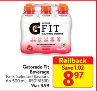 Walmart Gatorade fit beverage offer