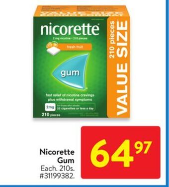 Walmart Nicorette gum offer