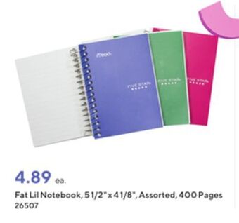 Staples Fat lil notebook offer