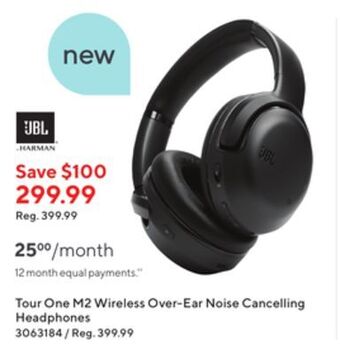 Staples Jbl tour one m2 wireless over-ear noise cancelling headphones offer
