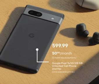 Staples Google pixel 7a 5g 6.1 oled - 128 gb - charcoal offer