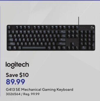 Staples Logitech g413 se mechanical gaming keyboard offer