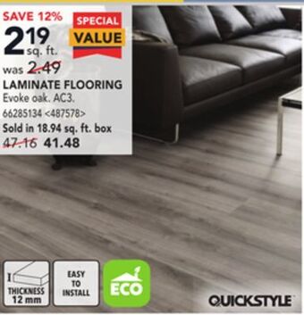 Lowe's Quickstyle laminate flooring offer