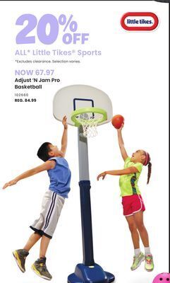 Toys R us Little tikes® adjust 'n jam pro basketball offer