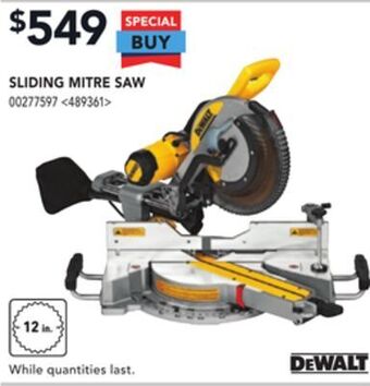 Lowe's Dewalt sliding mitre saw offer