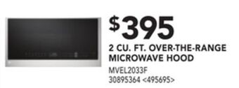 Lowe's Lg 2 cu. ft over the range microwave hood offer