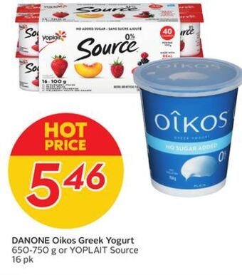 Sobeys Danone oikos greek yogurt offer