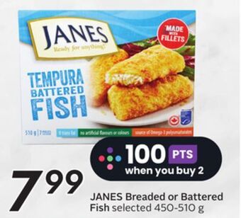 Sobeys Janes breaded or battered fish offer