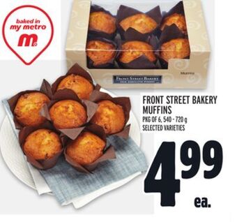 Metro Front street bakery muffins offer