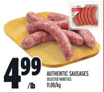 Metro Authentic sausages offer