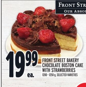 Metro Front street bakery chocolate boston cake with strawberries offer