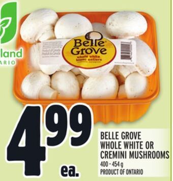 Metro Belle grove whole white or cremini mushrooms offer