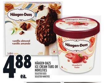 Metro Häagen-dazs ice cream tubs or novelties offer