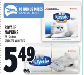 Metro Royale napkins offer