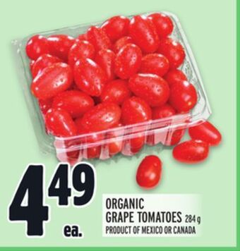 Metro Organic grape tomatoes offer