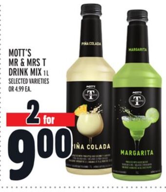 Metro Mott's mr & mrs t drink mix offer