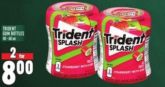 Metro Trident gum bottles offer