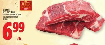 Metro Red grill beef back ribs offer