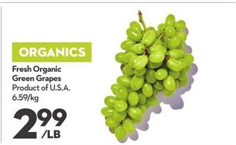 Longo's Fresh organic green grapes offer