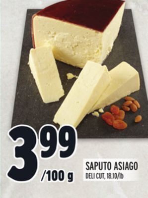 Metro Saputo asiago offer