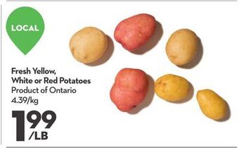 Longo's Fresh yellow, white or red potatoes offer