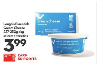 Longo's Longo's essentials cream cheese offer