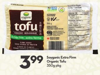 Longo's Soyganic extra firm organic tofu offer