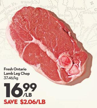 Longo's Fresh ontario lamb leg chop offer