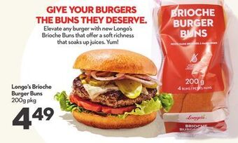 Longo's Longo's brioche burger buns offer