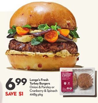 Longo's Longo's fresh turkey burgers offer