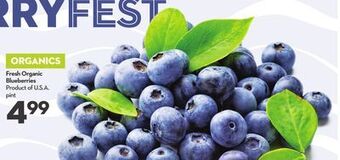 Longo's Fresh organic blueberries offer