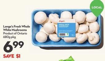 Longo's Longo's fresh whole white mushrooms offer
