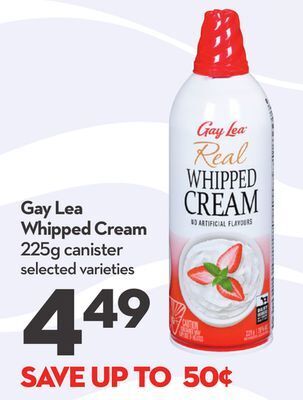 Longo's Gay lea whipped cream offer