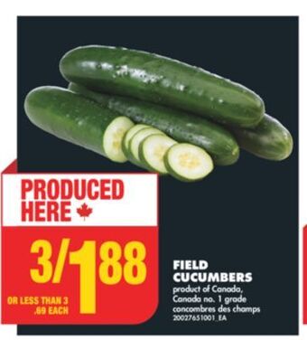 No Frills Field cucumbers offer