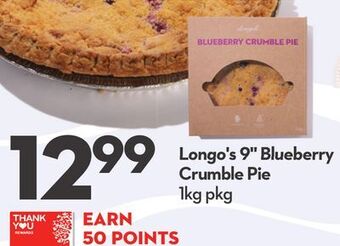 Longo's Longo's 9 blueberry crumble pie offer