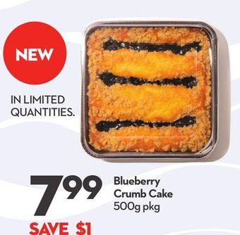Longo's Blueberry crumb cake offer